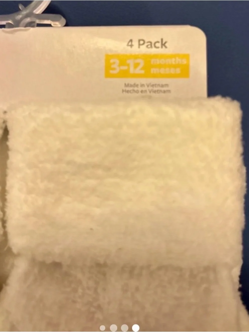 Carter's white Plush Baby socks